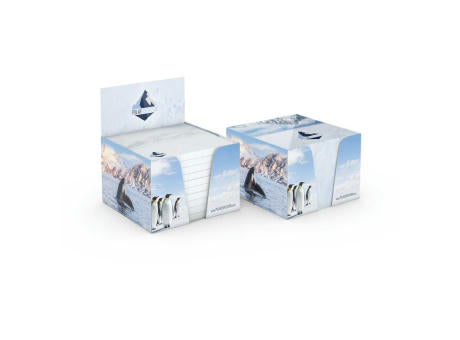 Haftnotiz-Box Pop-Up-Box Haftnotizblöcke weiß Karton-Box individuell bedruckt