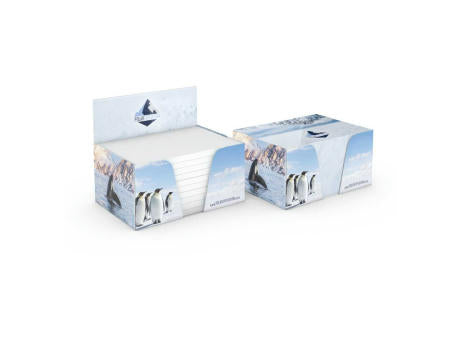 Haftnotiz-Box Pop-Up-Box Haftnotizblöcke weiß Karton-Box individuell bedruckt