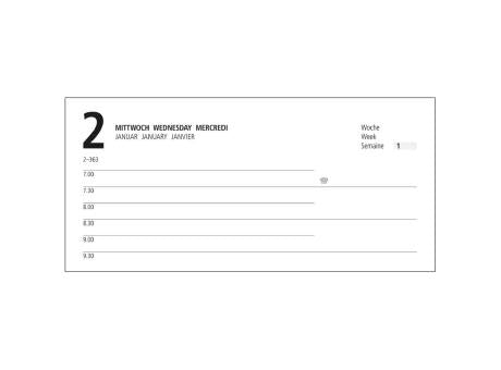 Tageskalender Advance Mo.–So. je 1 Seite Kunstleder-Hardcover