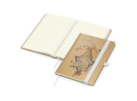 Notizbuch Match-Book Naturpapier-Hardcover individuell bedruckt