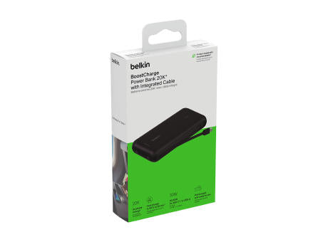 Belkin BoostCharge PowerBank 20K Integriertes Kabel