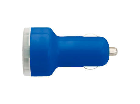 Plastic car power adapter with two USB ports