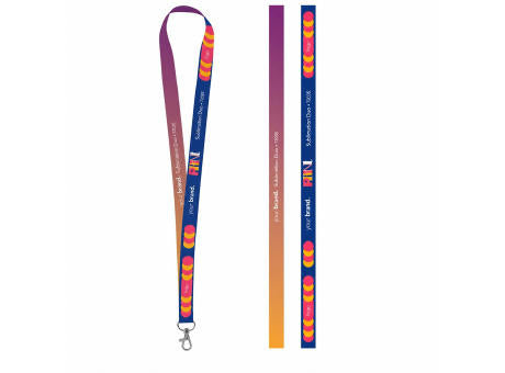 Gedrucktes Muster von Lanyard SUBLIMATION Long II (20 mm) aus Polyester