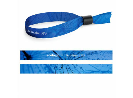 Gedrucktes Muster von Lanyard SUBLIMATION Slim II (15 mm) Armband aus recyceltem Polyester (100% rPET)