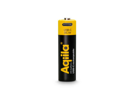 Aqiila wiederaufladbare USB-C-Batterien AA 2000 mAh, 4er-Pack