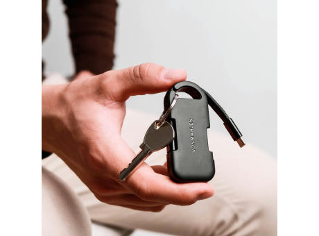 Evergreen Go 2-in-1 Schlüsselanhänger mit Powerbank. rTPE. LED-Anzeige