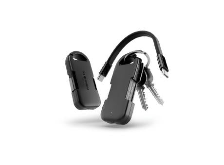 Evergreen Go 2-in-1 Schlüsselanhänger mit Powerbank. rTPE. LED-Anzeige