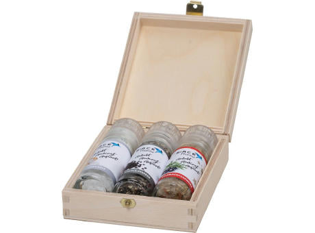 Holzbox für süße "Mini" Mühlen - 3er Set