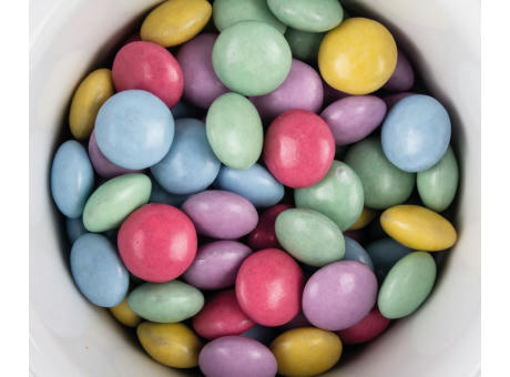 Schoko-Linsen VEGAN im Reagenzglas - Etikett