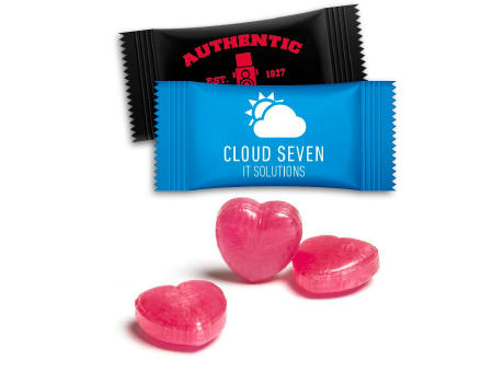 Herzbonbons im Flowpack