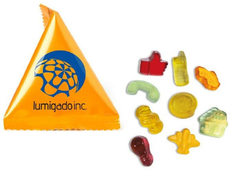 Mini Tetraeder Fruchtgummi