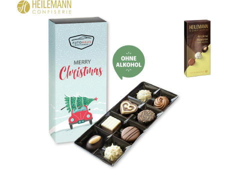 Heilemann Pralinés Auslese im Schuber,   95 g, Inhalt: Heilmann Pralinés Auslese ohne Alkohol