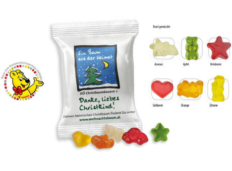 HARIBO Standardformen Werbetüte,   10 g, Inhalt: HARIBO Weihnachtsmix