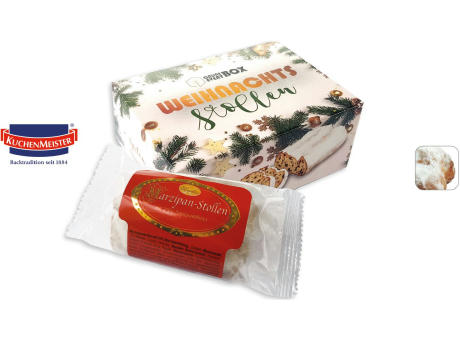 Mini Stollen Präsentbox,   1 Stück, Inhalt: Christstollen