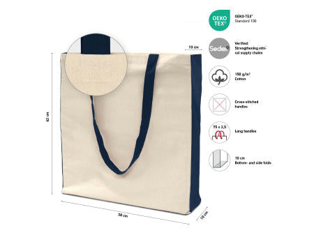 PALMA – Baumwolltasche mit Boden- Seitenfalte