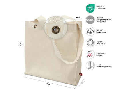 KOCHI – Schwere Baumwolltasche mit Boden- und Seitenfalte