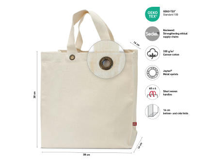 KALKUTTA – Schwere Baumwolltasche mit Bodenfalte