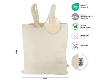 PASSAU – Klassische Tasche aus recycelter Baumwolle mit langen Henkeln