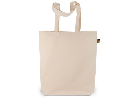 LEIPZIG – Baumwolltasche mit langen Henkeln und Bodenfalte (Made in Germany)