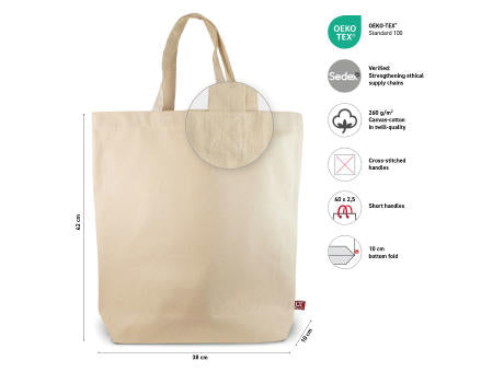 SYDNEY – Schwere Baumwolltasche mit kurzen Henkeln