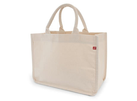BAMBERG – Schwere Baumwolltasche mit Boden-, Seitenfalten und gerollten Henkeln