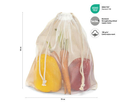 COLOMBO – Obst- und Gemüsebeutel aus Baumwolle