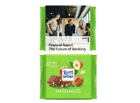 Ritter Sport 100g im Werbeschuber