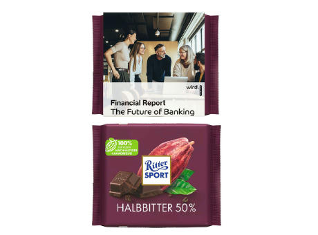 Ritter Sport 100g im Werbeschuber
