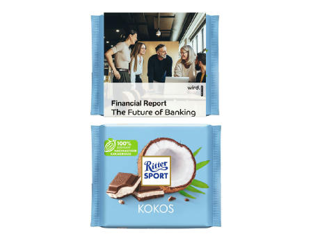 Ritter Sport 100g im Werbeschuber