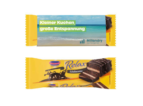 Relax Kuchenriegel im Werbeschuber