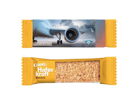 Corny Haferkraft im Werbeschuber