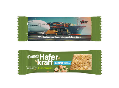 Corny Haferkraft ZERO im Werbeschuber