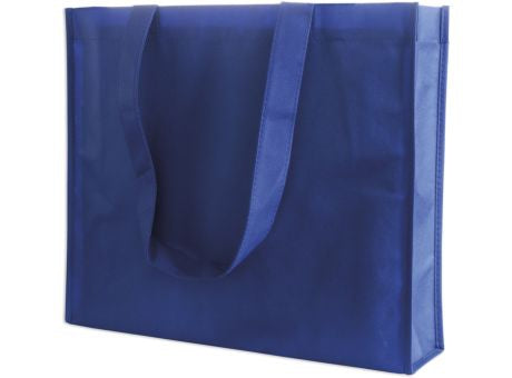 Shopperbag "PP Non Woven" royalblau, 2 Mittlere Henkel, Querformat