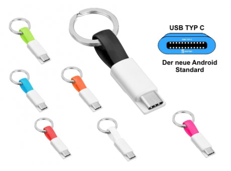 SMRTER  Colibri USB Typ C Schlüsselanhänger Ladekabel