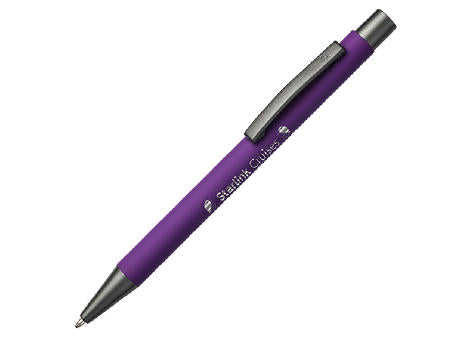 BARBADOS soft touch Kugelschreiber mit Spiegel Gravur