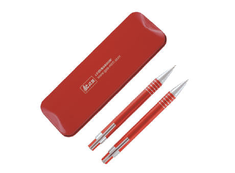 CURAÇAO Etui mit 1 Kugelschreiber und 1 Druckbleistift Peekay