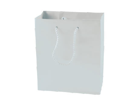Glanzpapiertasche schwarz und weiß 160x190x80 mm
