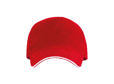 Cap 5 Panel aus gebürsteter Baumwolle mit Schnallenverschluss