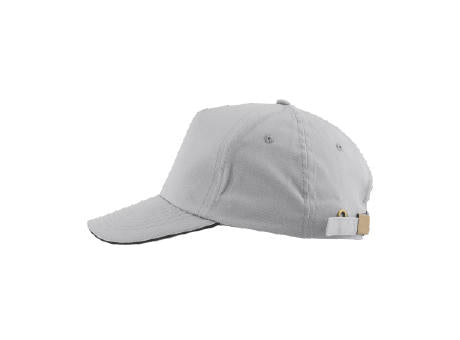 Cap 5 Panel aus gebürsteter Baumwolle mit Schnallenverschluss
