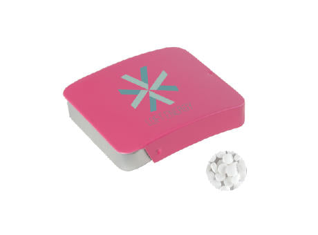 Blechdose mit Schiebedeckel mit ca. 10 gr.  extra strong Minties `Triangle`
