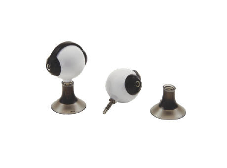 Ohrhörer-Splitter Kugel mit Halterung Sauger 35 mm Audiojack
