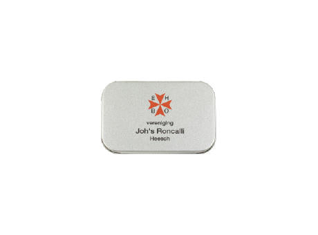 Blechdose mit Scharnier 95 x 60 x 21 mm mit 20 Pflastern