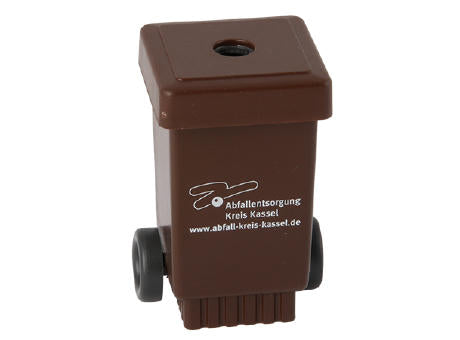 Bleistiftspitzer Mülltonne mit Rädern