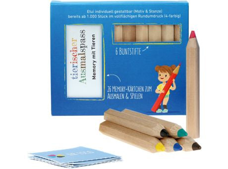 JUMBO Buntstifte Set mit Memo-Kärtchen, inkl. 4c Rundumdruck