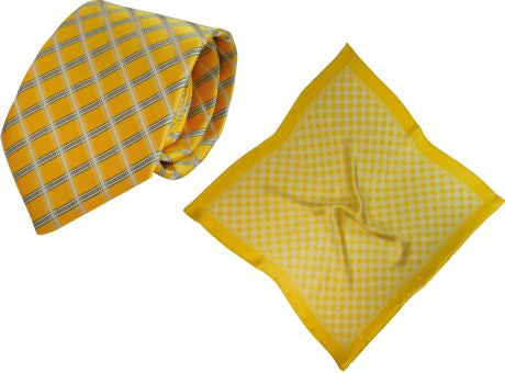 Set (Krawatte, Reine Seide + Tuch