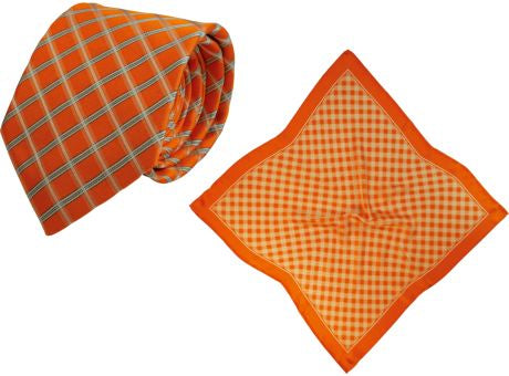 Set (Krawatte, Reine Seide + Tuch