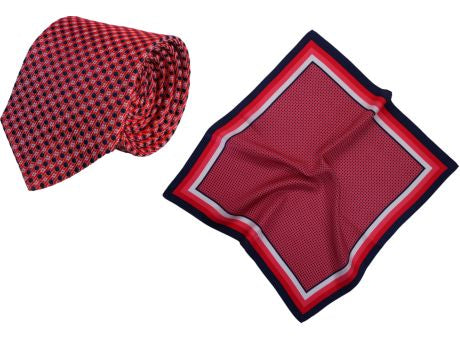 Set (Krawatte, Reine Seide + Nickituch