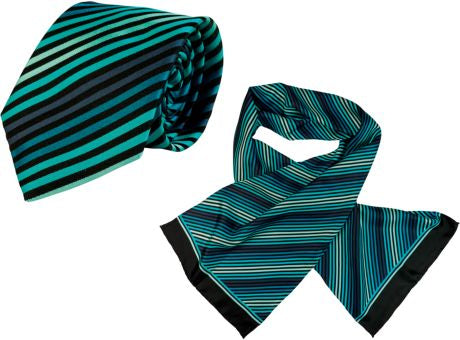 Set (Krawatte, Reine Seide + Schal