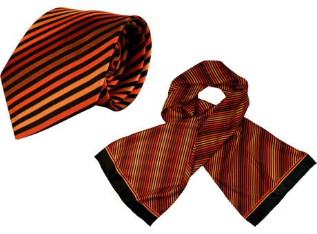 Set (Krawatte, Reine Seide + Schal