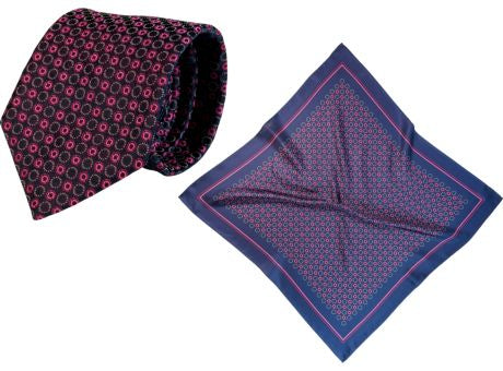 Set (Krawatte, Reine Seide + Tuch
